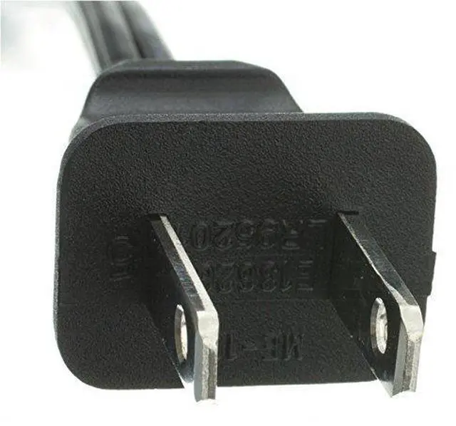Main image of 6 Feet Figure 8 Non-Polarized (NEMA 1-15P to C7) 2 Prong Power Cord, Compatible with Printers, Smart LEDs, TVs, Play-Stations, Notebook and Laptop Chargers, 18AWG Power Cable, (10 Pack)