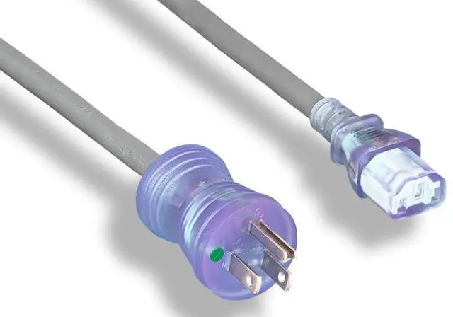 Main image of Hospital Grade Heavy-Duty Power Cord, NEMA 5-15P/C13 14AWG 15A 125V 25FT (Audiophile Grade)