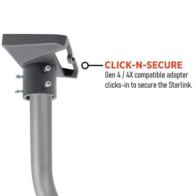 Alt view image 5 of 5 - Under Eave Mount Kit Compatible with Starlink Standard 4 and 4X Dish