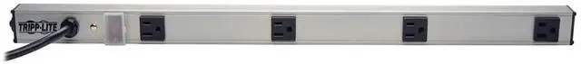 Main image of 4 Wide-Spaced Outlet Bench & Cabinet Power Strip, 24 in. Length, 6ft Cord with 5-15P Plug (PS240406)