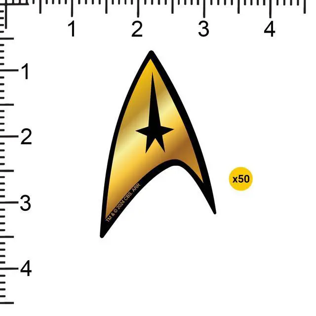 Alt view image 2 of 6 - Star Trek Command Insignia 100 Vinyl Stickers Waterproof Die-Cut Decals Car
