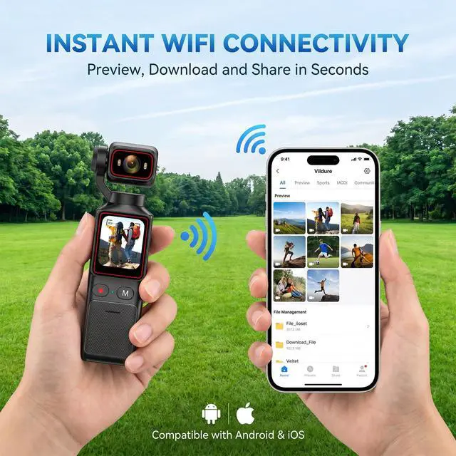 Alt view image 3 of 7 - Vlogging Camera with 180° Rotating Lens, Pocket Body Camera with Audio & Video Recording, Handheld POV Cameras for Travel, Daily Life
