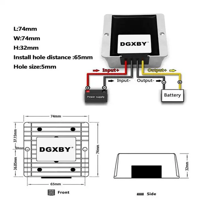 Alt view image 7 of 7 - 48V to 36V 5A 8A 10A 15A 20A DC Step-Down Power Supply Module 40V~60V to 36V DC-DC Regulator Converter(48V to 36V 5A)