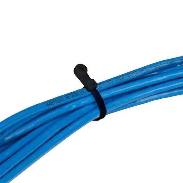 Alt view image 3 of 3 - 15 Inch Nylon Black Mount Head Cable Tie,120 Lbs Tensile, 100-Pack