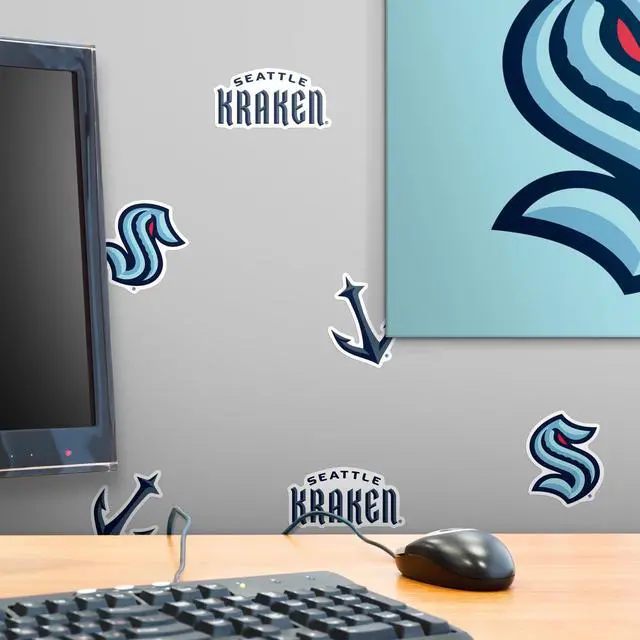 Alt view image 6 of 6 - NHL Seattle Kraken Logo 100 Vinyl Stickers Waterproof Die-Cut Decals Laptop