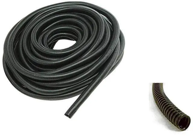 Main image of 1 Inch Split Wire Loom Black 10' Feet 1" Tubing Hose Cover Auto Home Marine