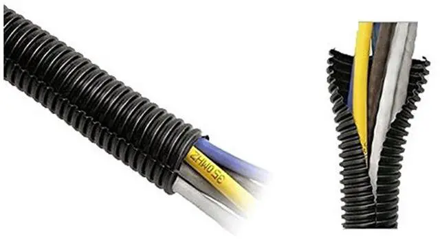 Alt view image 4 of 4 - 1 Inch Split Wire Loom Black 10' Feet 1" Tubing Hose Cover Auto Home Marine