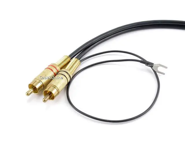 Alt view image 2 of 3 - CablesOnline 3ft 7-Pin Din Female to 2-RCA Male Professional Premium Audio Cable, Black w/Ground Cable Pin for Bang & Olufsen, Naim, Quad...Stereo Systems (BO-T103K)