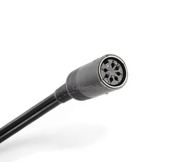 Alt view image 3 of 3 - CablesOnline 3ft 7-Pin Din Female to 2-RCA Male Professional Premium Audio Cable, Black w/Ground Cable Pin for Bang & Olufsen, Naim, Quad...Stereo Systems (BO-T103K)