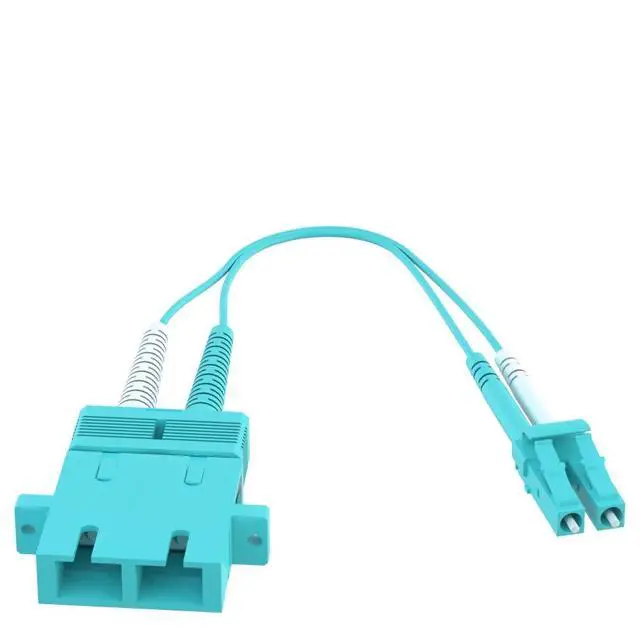 Alt view image 2 of 2 - SC Female to LC Male 40GB 50/125 OM4 Multimode Duplex Hybrid Adapter Converter Dongle (2-Pack)