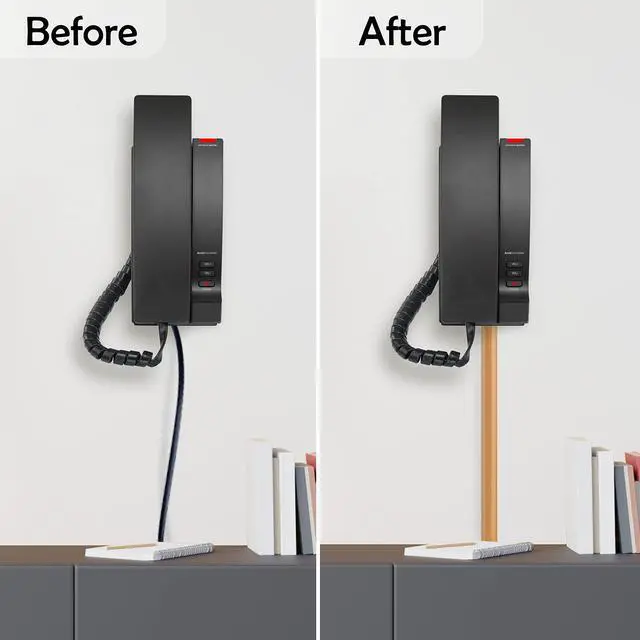 Alt view image 6 of 14 - TV Cord Hider Cable Protector - Strong Self Adhesive Wall Cord Cover Cable Hider - Low Profile Cable Management Wall Cord Concealer Cable Raceway