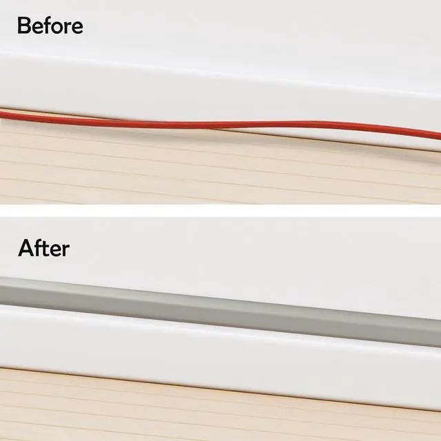Alt view image 5 of 14 - TV Cord Hider Cable Protector - Strong Self Adhesive Wall Cord Cover Cable Hider - Low Profile Cable Management Wall Cord Concealer Cable Raceway