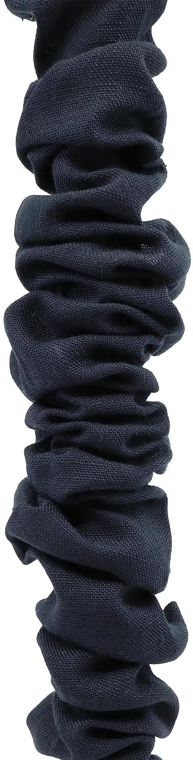 Main image of 5 Foot Linen Fabric Chandelier Chain Cord Cover with Hook and Loop Closure, Black