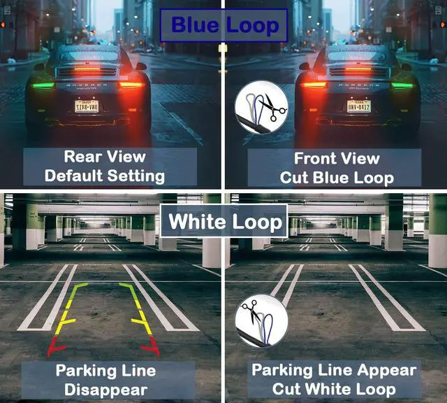 Alt view image 4 of 7 - Backup Camera License Plate HD Night Vision Rear View 170° Angle Waterproof Compatible with JVC Car Radio KW-M560BT KW-M590BT KW-M595BT KW-M740BT KW-V40BT KW-V120BT KW-V240BT KW-V850BT KW-AV61BT