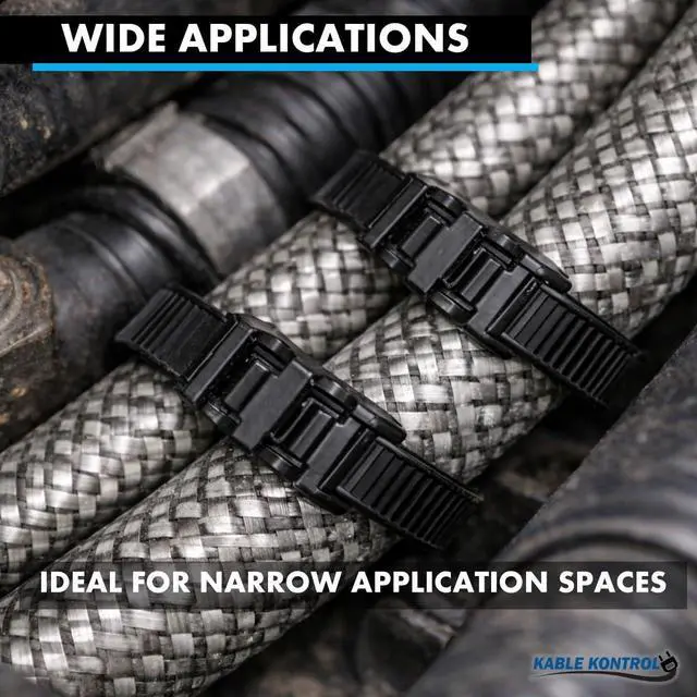 Alt view image 7 of 7 - Low-Profile Cable Ties 10 Inch 100 Pcs, 120 Lbs Test - Black | Double Locking Cable Ties UL Listed Inline Zip Ties - Chemical, UV & Abrasion Resistant Ties for Automotive & Medical Use