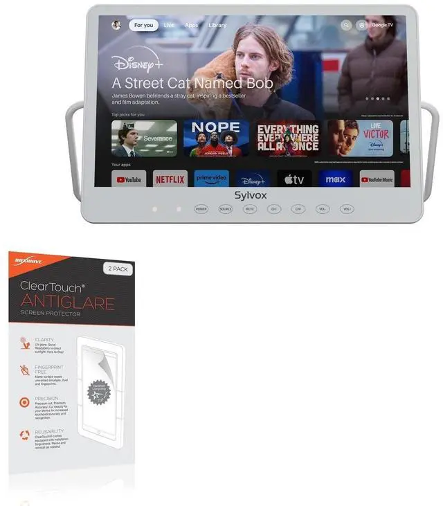 Main image of Screen Protector Compatible with Sylvox Waterproof Portable TV PT16A0KGGB (15.6 in) - ClearTouch Anti-Glare (2-Pack), Anti-Fingerprint Matte Film Skin