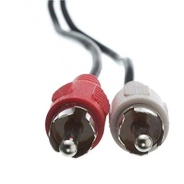 Alt view image 4 of 5 - CNE454707 3.5mm Stereo Male to Dual RCA Male (Right and Left) RCA Audio Cable, 25 Foot - 4-Pack