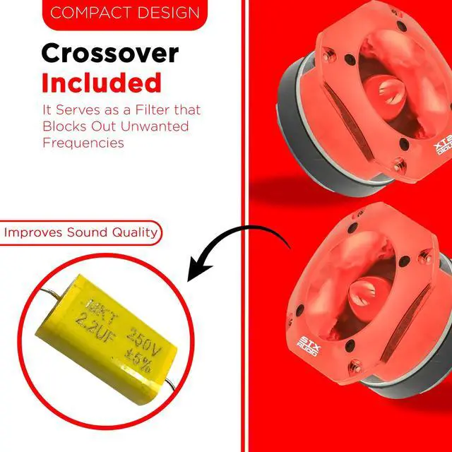 Alt view image 5 of 6 - STXAudio STX-700TW 4.03-Inch Super Tweeter Speaker, 4 Ohm, 1500W Max Power, 105dB Sensitivity, Titanium Diaphragm, CCAW Voice Coil for Pro Car Audio