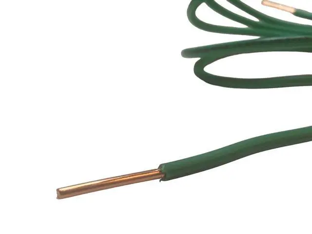 Alt view image 2 of 4 - Green 10 AWG Solid Copper Wire - 10 Gauge Green Ground Wire (10ft)