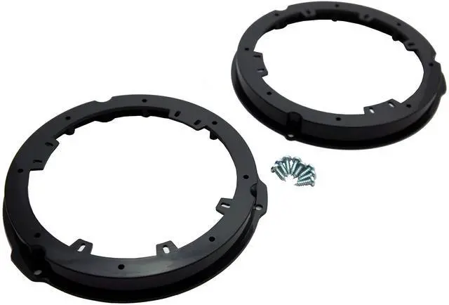 Main image of Fits 2015-2018 Ford F-150 Rear 6.5" Speaker Adapter Kit | Truck stereo upgrade mounting plates, factory install, 6.5 inch spacer brackets, coaxial or component ready, bolt-in pair