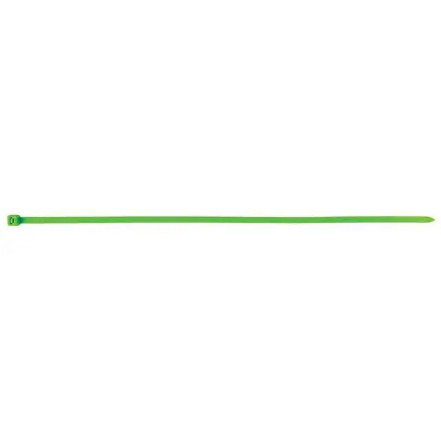 Alt view image 2 of 2 - J. J. Keller 11 Inch Zip Ties, Neon Green, 100 Pack, 50 lbs. Break Strength, Standard-Duty Nylon Zip Ties