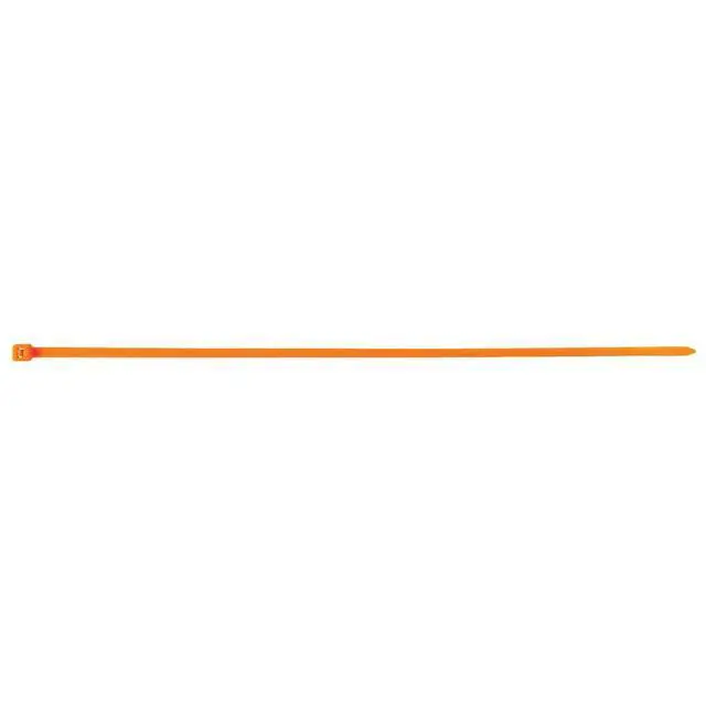 Alt view image 2 of 2 - J. J. Keller 11 Inch Zip Ties, Neon Orange, 100 Pack, 50 lbs. Break Strength, Standard-Duty Nylon Zip Ties