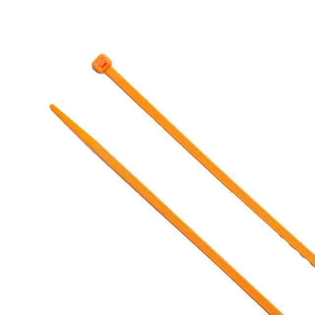 Alt view image 6 of 7 - 8-Inch Fluoresent Orange Nylon Multi-Purpose Zip Ties - 75-lb Tensile Strength Cord Management - UL 21S Listed Tie Wraps - Indoor Multi-Purpose (100-Pack)