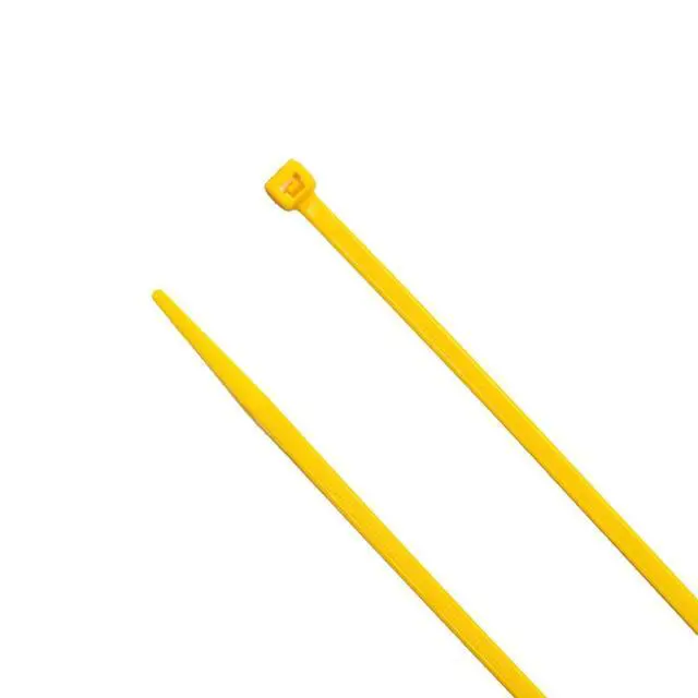Alt view image 6 of 7 - 8-Inch Hi-Vis Yellow Nylon Multi-Purpose Zip Ties - 75-lb Tensile Strength Cord Management - UL 21S Listed Tie Wraps - Indoor Multi-Purpose (100-Pack)