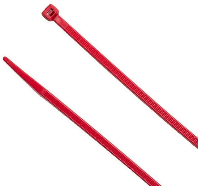 Alt view image 6 of 7 - 8-Inch Red Nylon Multi-Purpose Zip Ties - 75-lb Tensile Strength Cord Management - UL 21S Listed Tie Wraps - Indoor Multi-Purpose (100-Pack)