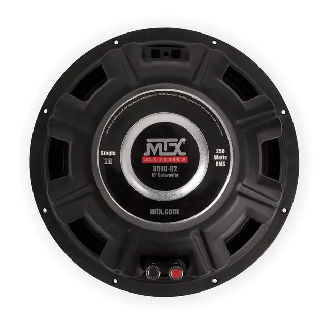 Alt view image 5 of 7 - 3510-02 10" 500 Watt Peak/250 Watt RMS SVC 2-ohm Car Audio Subwoofer Sub