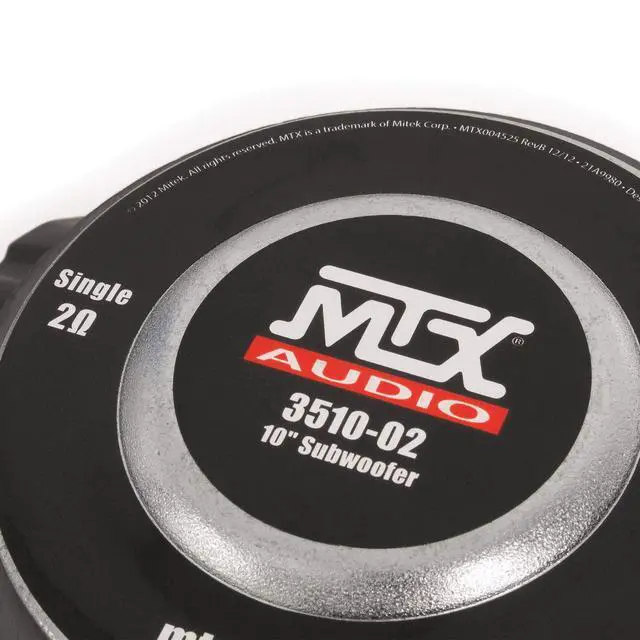 Alt view image 7 of 7 - 3510-02 10" 500 Watt Peak/250 Watt RMS SVC 2-ohm Car Audio Subwoofer Sub