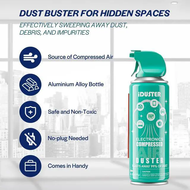 Alt view image 4 of 7 - Compressed Keyboard Cleaner Air Spray - 3.5oz Canned Air Duster for Keyboard, PC, Computer, Electronics, Phone, 2PCS