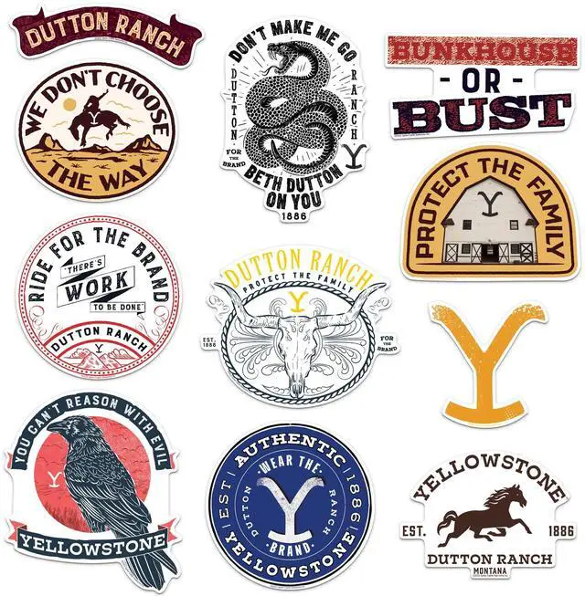 Main image of Yellowstone 150ct Vinyl L Deluxe Stickers, Skateboard, Indoor/Outdoor