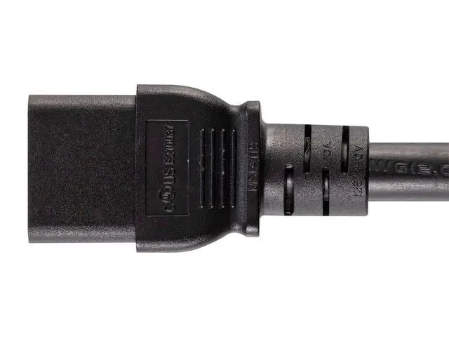 Alt view image 3 of 6 - Heavy Duty Extension Cord - 15 Feet - Black | IEC 60320 C20 to IEC 60320 C19, for Powering Servers, Routers, & Other High-Output Network Devices
