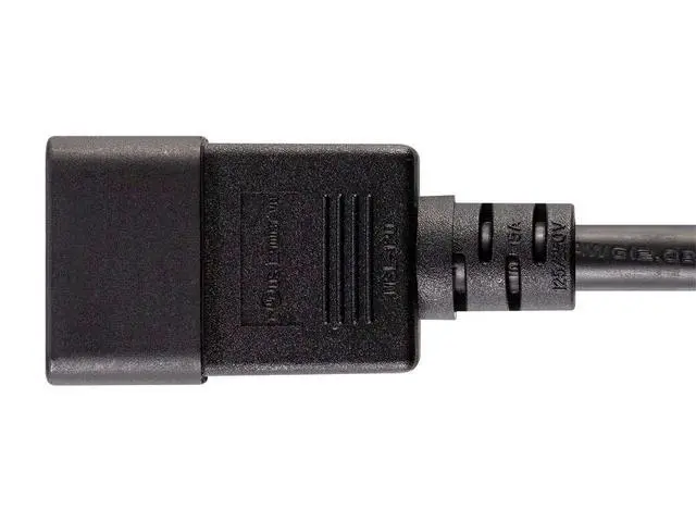 Alt view image 4 of 6 - Heavy Duty Extension Cord - 15 Feet - Black | IEC 60320 C20 to IEC 60320 C19, for Powering Servers, Routers, & Other High-Output Network Devices