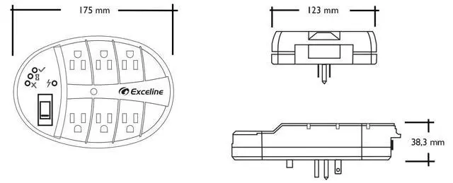 Alt view image 4 of 4 - 6-Outlet Electronic Surge Protector with Coaxial Protection for Tv's, Audio Equipment, Cable, Video Games, Computers, Printers
