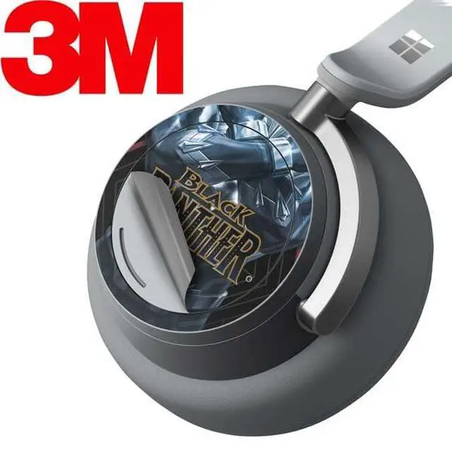 Alt view image 3 of 4 - Decal Audio Skin Compatible with Surface Headphones - Officially Licensed Marvel Black Panther Wakanda Salute Design