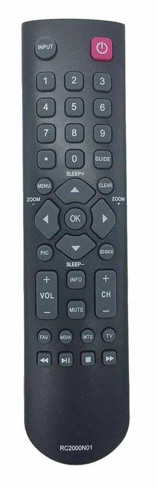 Main image of RC2000N01 Remote Control for TCL LCD LED TV RC2000N02 RC3000N01 RC3000N02