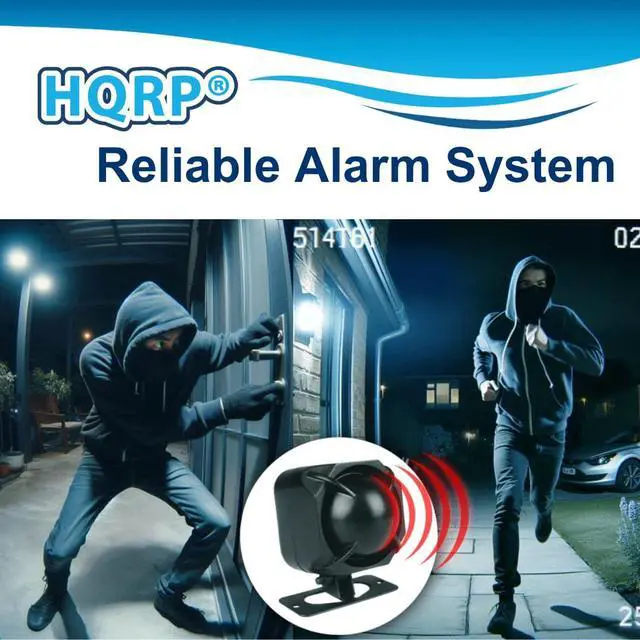 Alt view image 7 of 7 - Electronic Alarm Siren 20W DC12V Universal Replacement Security Alarm Siren for Home Security Alarm System, Any 12 Volts System, 1-Tone, Loud 118dB, Black Wired Siren with Bracket