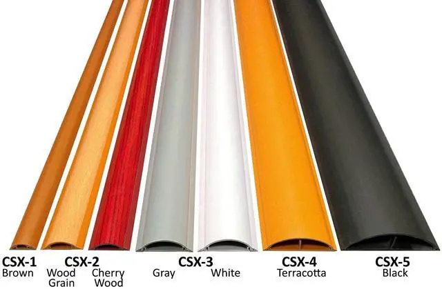 Main image of Cable Shield Floor Cord Cover CSX-1.5 PVC Wire Protector 58 Inch - Brown