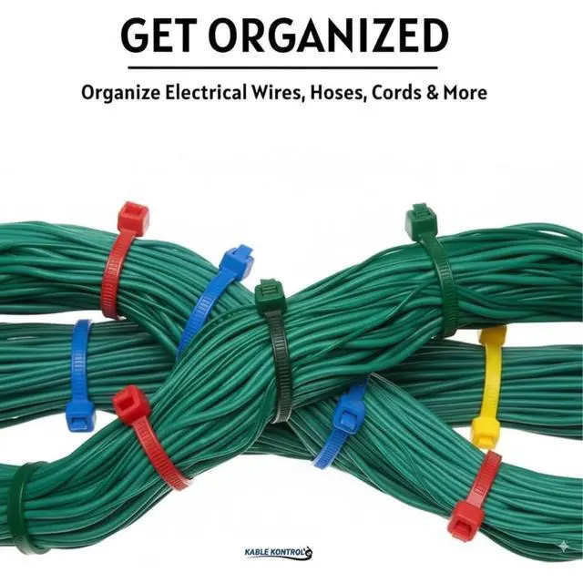 Alt view image 5 of 5 - Zip Tie Kit 650 Pcs Assorted Length 4+8+11 Inch, Multicolor | Multi Pack Cable Tie Wraps, Nylon Wire Ties Variety Pack Sizes for Indoor Cable Management