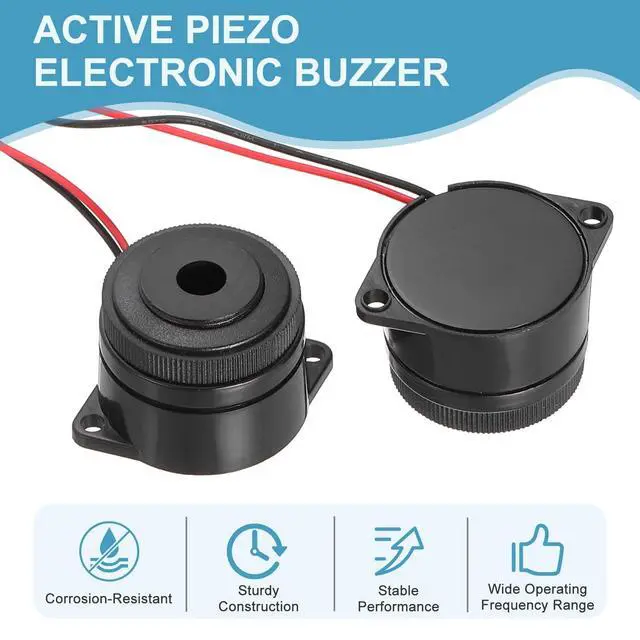 Alt view image 4 of 6 - 10Pcs DC3-24V 100dB 3500Hz Electronic Piezo Buzzer Alarm Sounder Active Intermittent Beep Sound with 9V t Type Battery Connector for Motorcycle Golf Car t Vehicles Car Alarm, Black