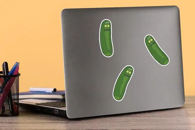 Alt view image 3 of 6 - Rick and Morty Pickle Rick Collection 200 Vinyl Stickers Waterproof Die-Cut