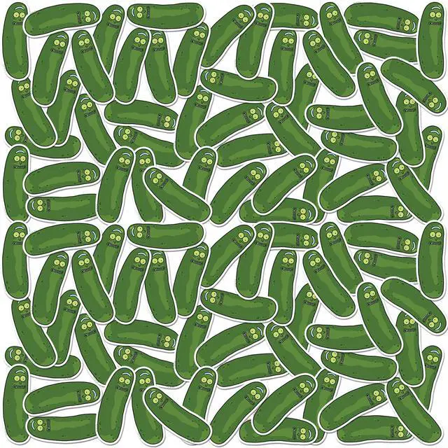 Main image of Rick and Morty Pickle Rick Collection 200 Vinyl Stickers Waterproof Die-Cut