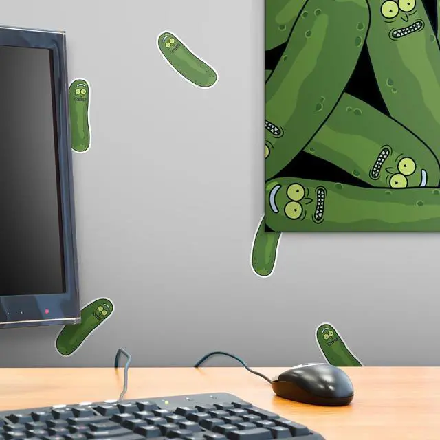 Alt view image 6 of 6 - Rick and Morty Pickle Rick Collection 200 Vinyl Stickers Waterproof Die-Cut