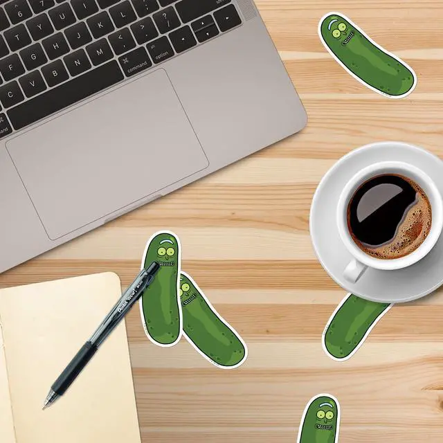 Alt view image 5 of 6 - Rick and Morty Pickle Rick Collection 200 Vinyl Stickers Waterproof Die-Cut
