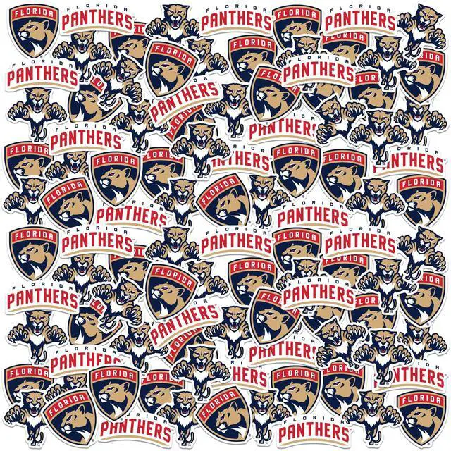 Main image of NHL Florida Panthers Logo 200 Vinyl Stickers Waterproof Die-Cut Decals Car