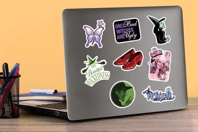 Alt view image 5 of 6 - The Wizard of Oz Good vs Bad Witch 200 Vinyl Stickers Waterproof Die-Cut