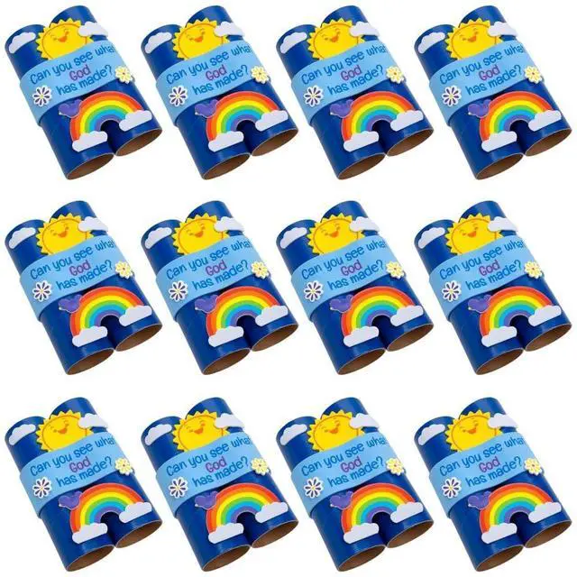 Main image of See What God Has Made Binocular Craft Kit - 12 Pack | DIY Cardboard Binoculars for Kids | Fun Art & Craft Project | VBS Vacation Bible School Supplies