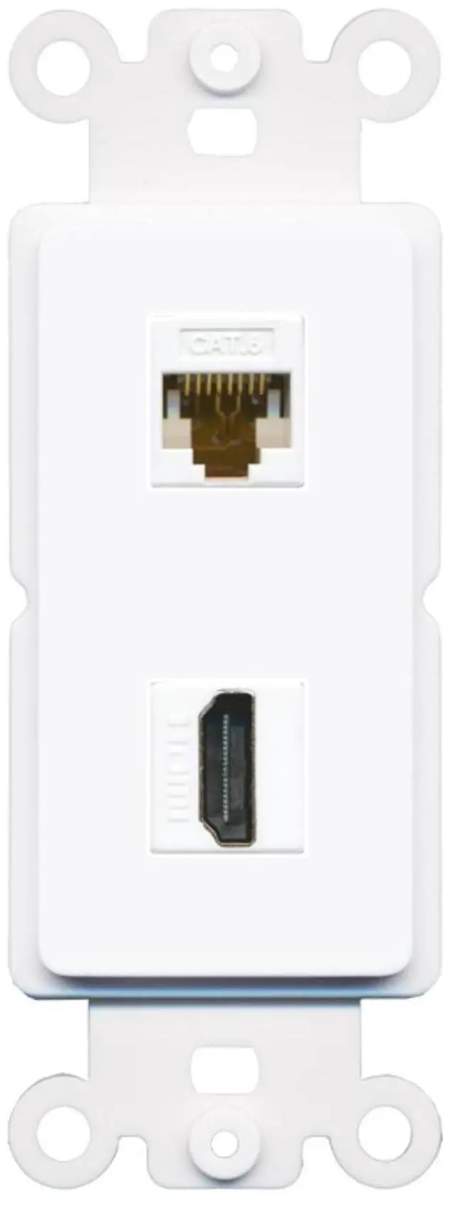 Main image of Cat6 HDMI Wall Plate Insert White
